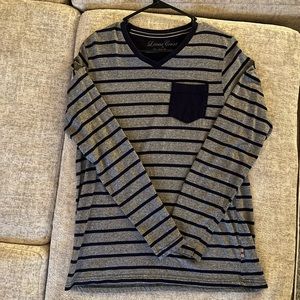 Mens Long Sleeve V-neck